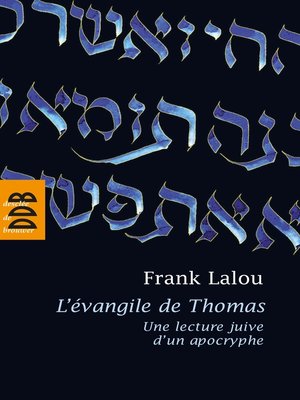 cover image of L'évangile de Thomas